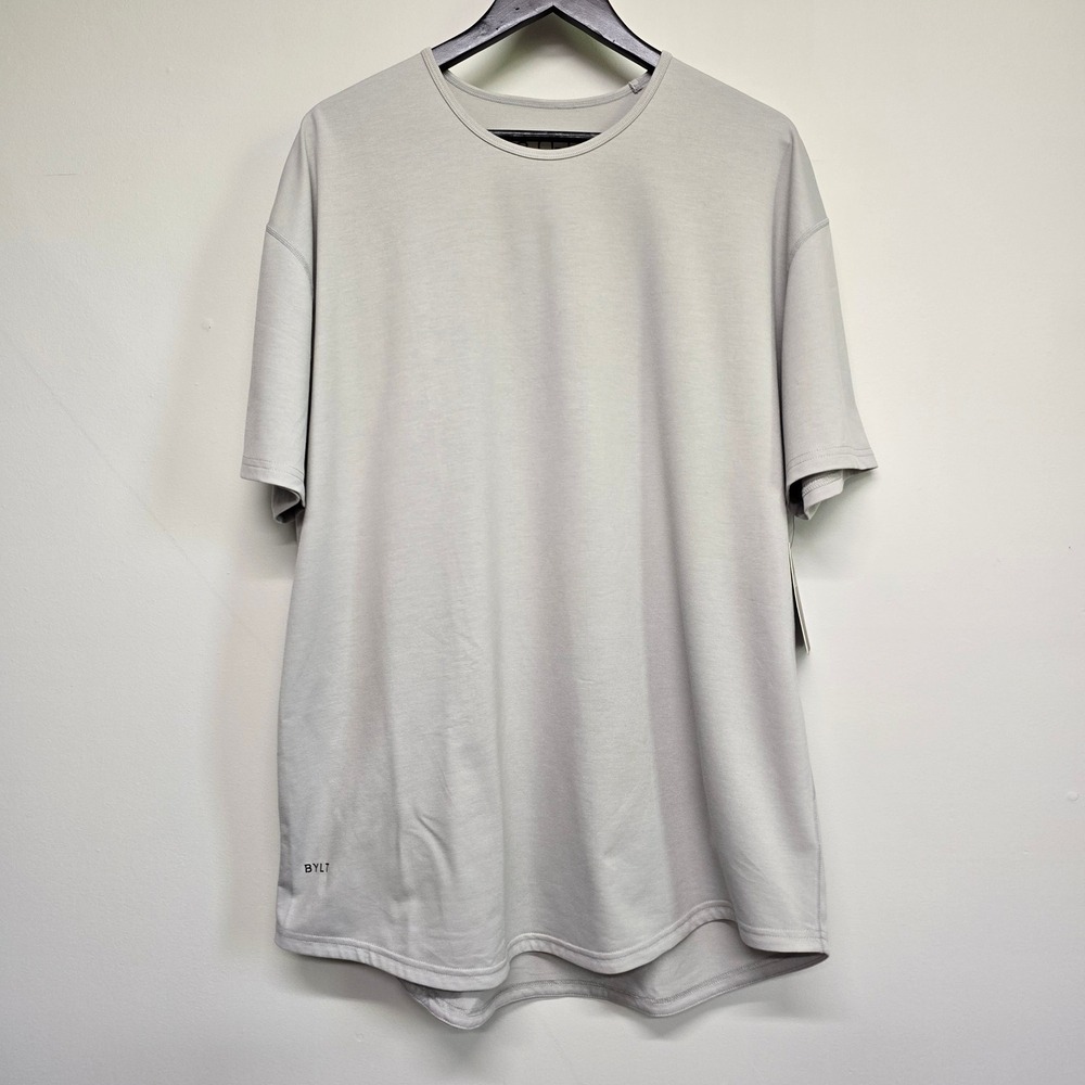 BYLT Drop-Cut Signature T-Shirt Mens XXL Storm Grey Performance Minimalist